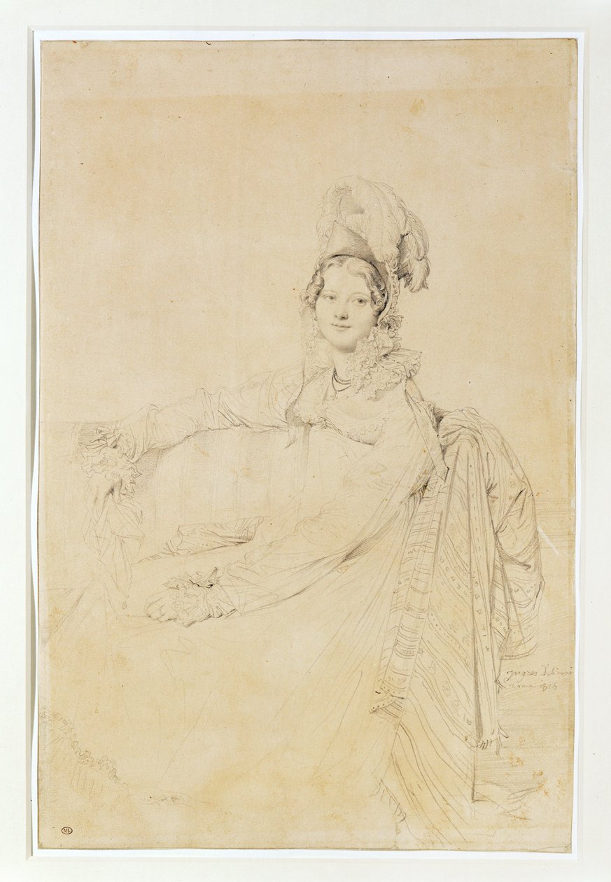 Mme. Destouches, született Armande Edmee Charton, a portré készítésének idején újdonsült felesége Destouches építésznek ... alkotó: Jean Auguste Dominique Ingres