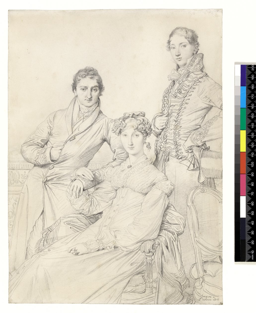 Mr. és Mrs. Woodhead Henry Comber tiszteletessel fiatalkorában, 1816 alkotó: Jean Auguste Dominique Ingres