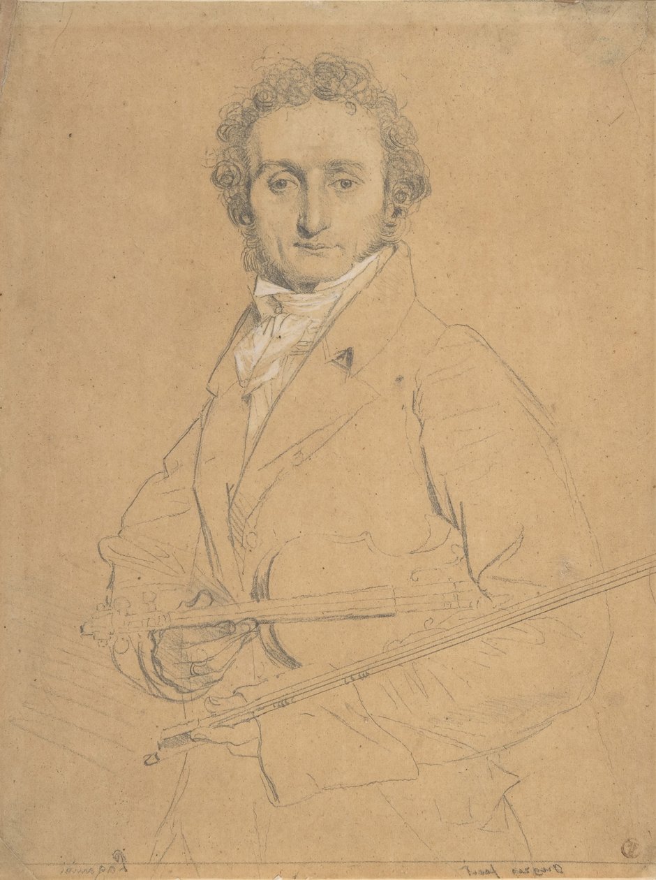 Niccolò Paganini 1784-1840, kb. 1830. alkotó: Jean Auguste Dominique Ingres