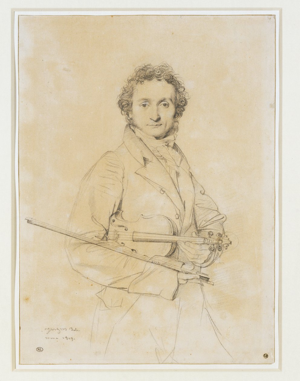 Niccolo Paganini, hegedűkSt. 1819 ... alkotó: Jean Auguste Dominique Ingres