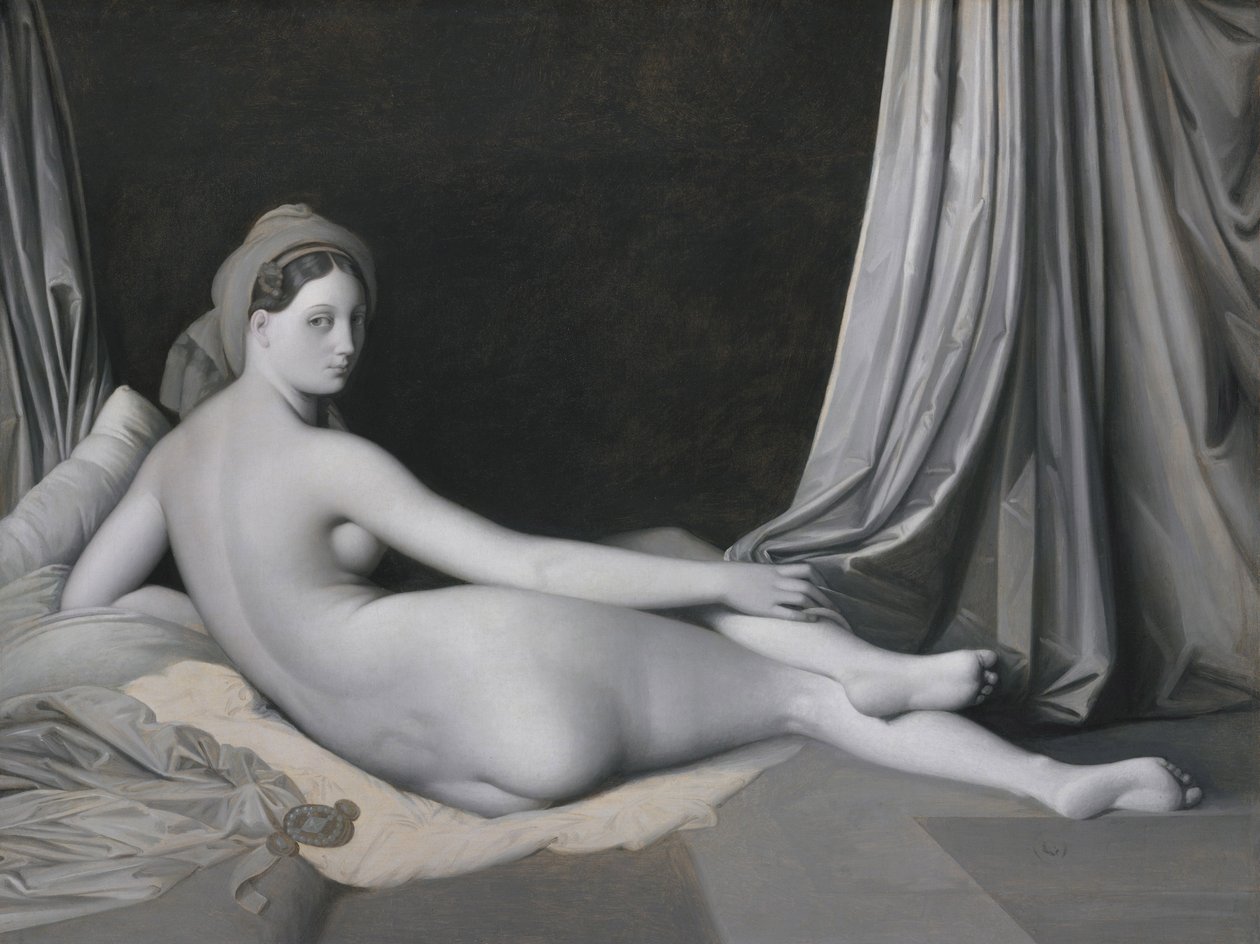 Odalisque in Grisaille, 1824–1834 (olaj, vászon) alkotó: Jean Auguste Dominique Ingres