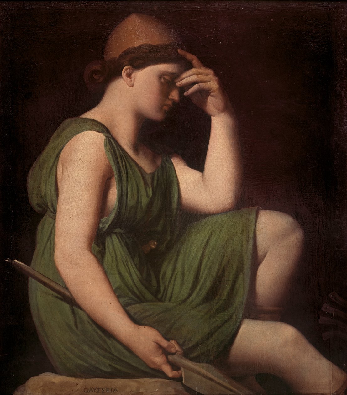 Odüsszeusz, Homérosz apoteózisának tanulmánya, 1850 körül alkotó: Jean Auguste Dominique Ingres