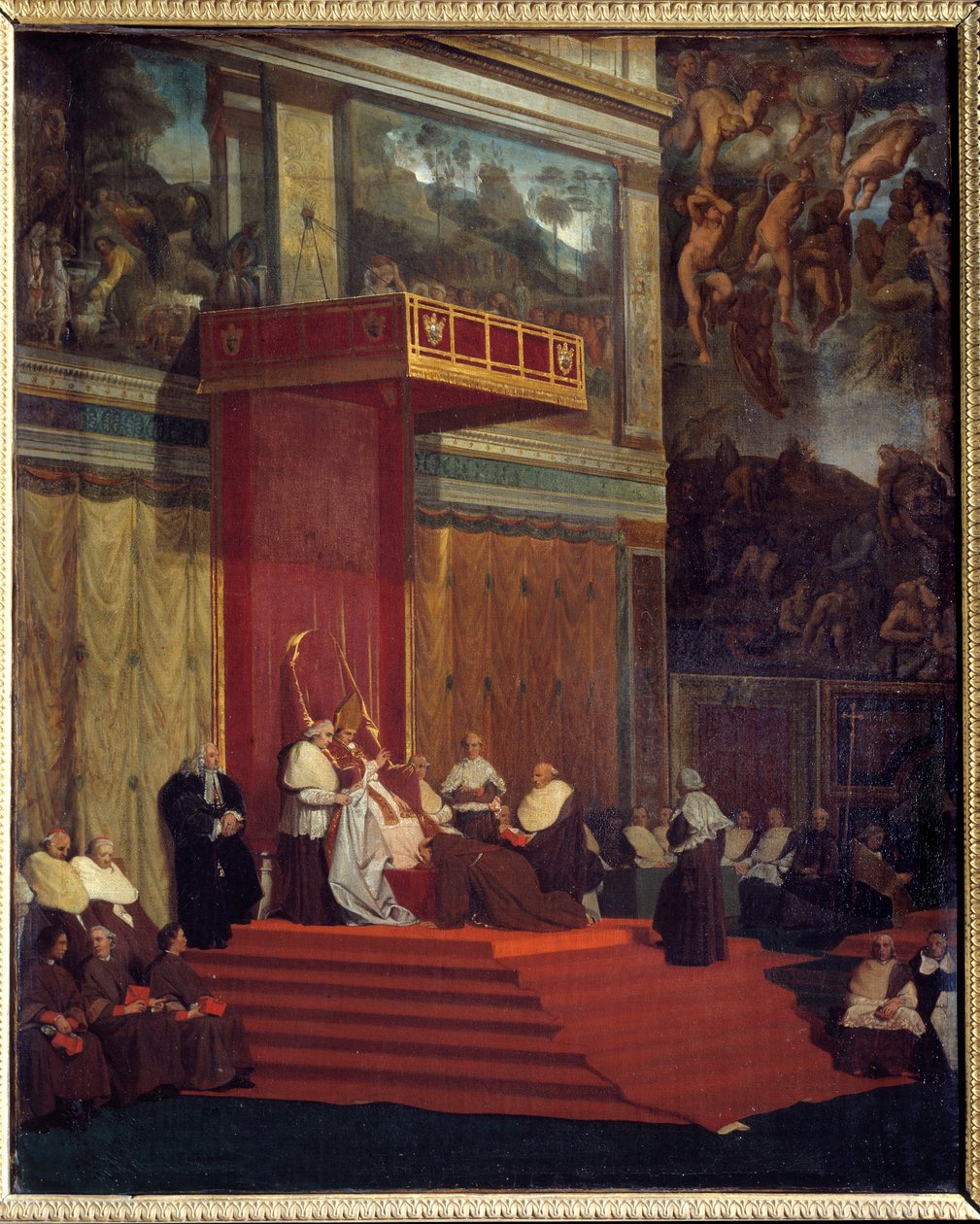 VII. Pius pápa (1742-1823) pápa 1800-tól 1823-ig kápolnát tartó (Sixtus Chapel of the Vatican) John Augustus Dominique Ingres (1780-1867) festménye alkotó: Jean Auguste Dominique Ingres