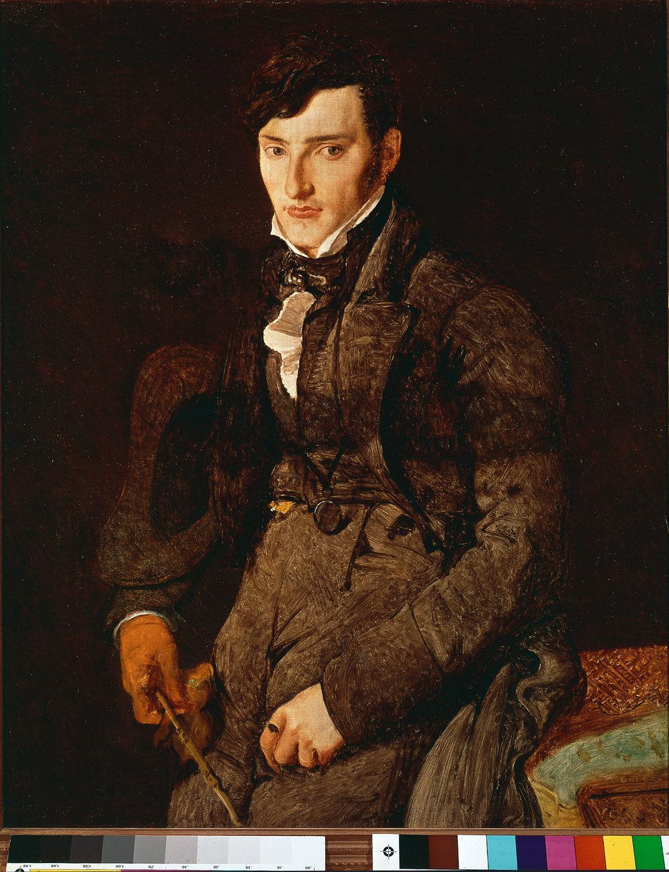 Jean Pierre Francois Gilibert portréja. Befejezetlen festmény, amely a festő gyermekkori barátját ábrázolja, akinek sok levelet írt. Jean Auguste Dominique Ingres festménye alkotó: Jean Auguste Dominique Ingres