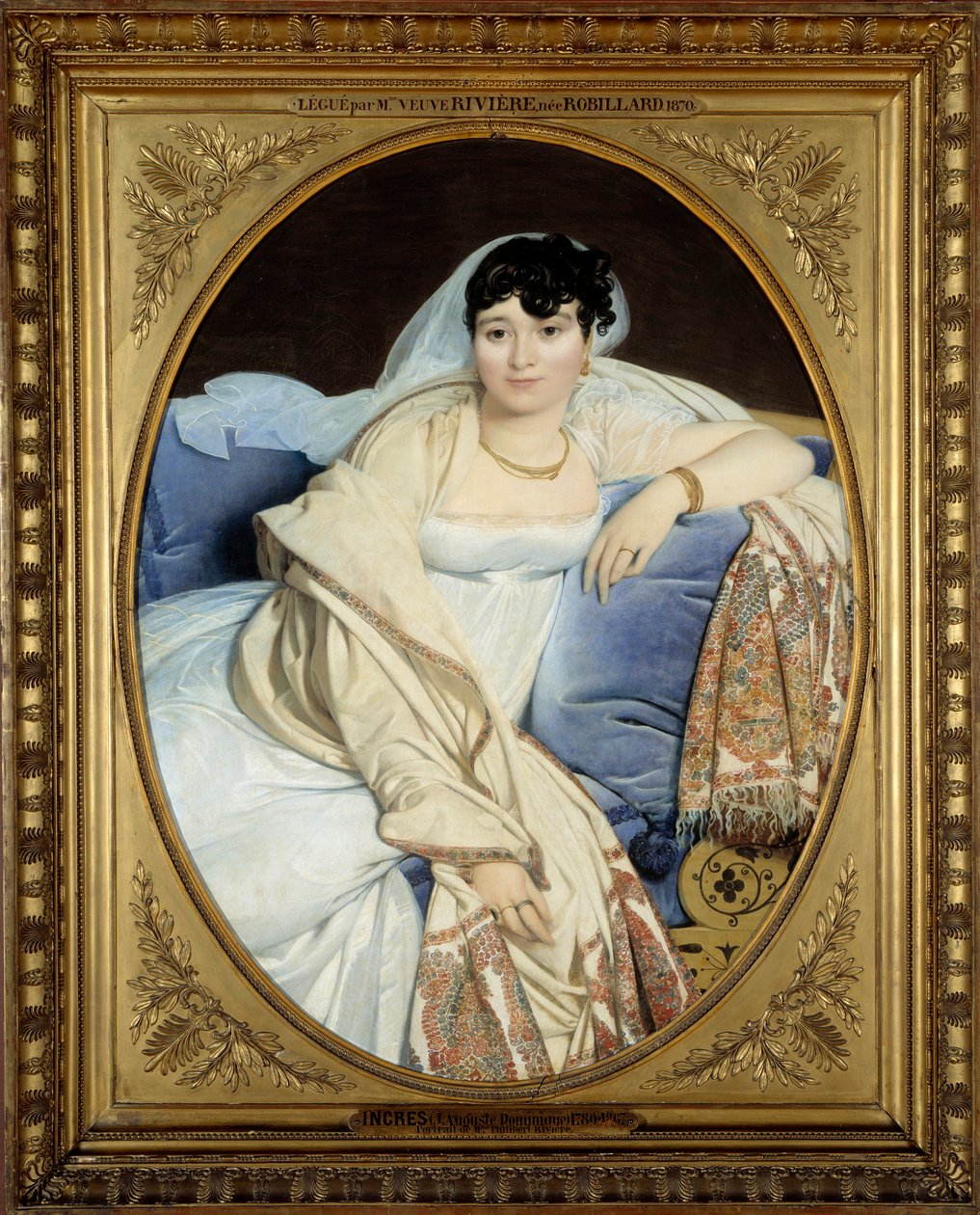 Madame Riviere (1773-1848) felesége – Philibert Riviere portréja Jean Auguste Dominique Ingres (1780-1867) festménye 1806 V. 1,16x0,9 m - - Madame Philibert Riviere, szül. Marie Françoise Jacquette Bibiane Blot de Beauregard (1773-1848). János festménye alkotó: Jean Auguste Dominique Ingres