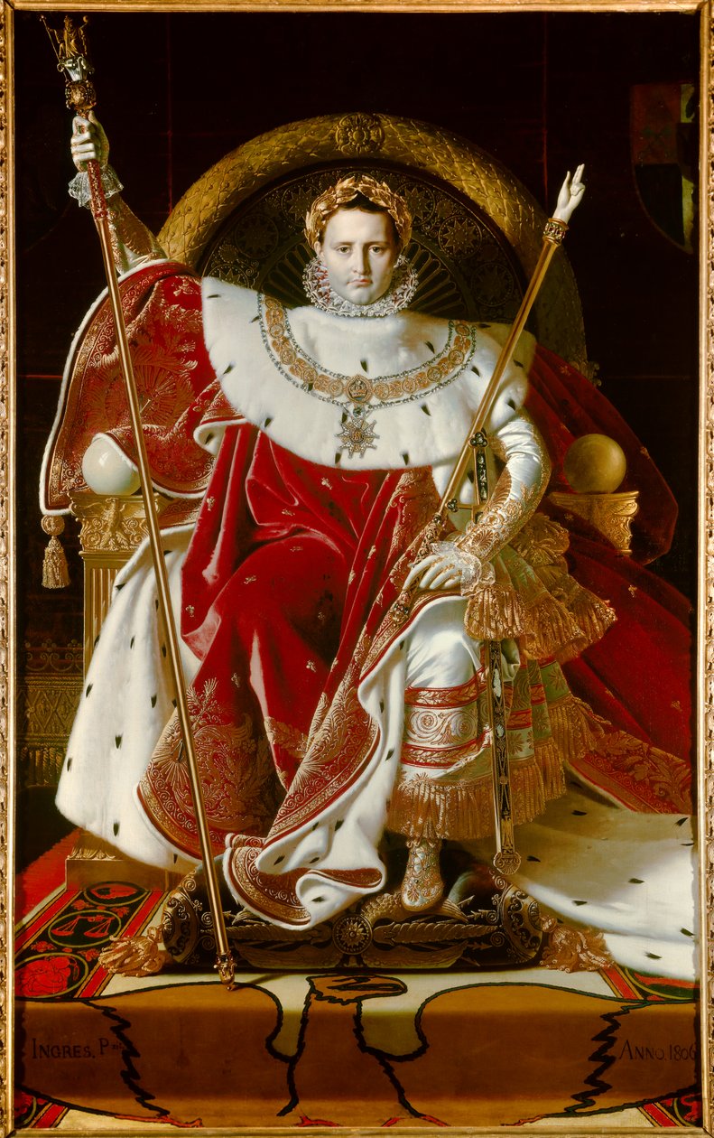 I. Napóleon portréja alkotó: Jean Auguste Dominique Ingres