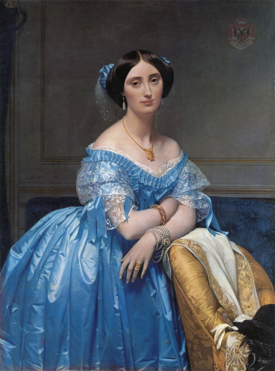 Albert de Broglie hercegnő portréja alkotó: Jean Auguste Dominique Ingres