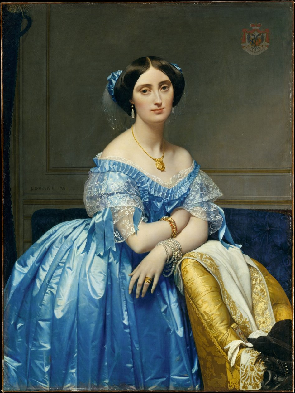 Albert de Broglie hercegnő portréja alkotó: Jean Auguste Dominique Ingres