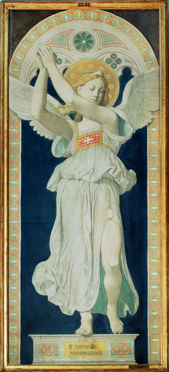 Raffaello arkangyal ... alkotó: Jean Auguste Dominique Ingres