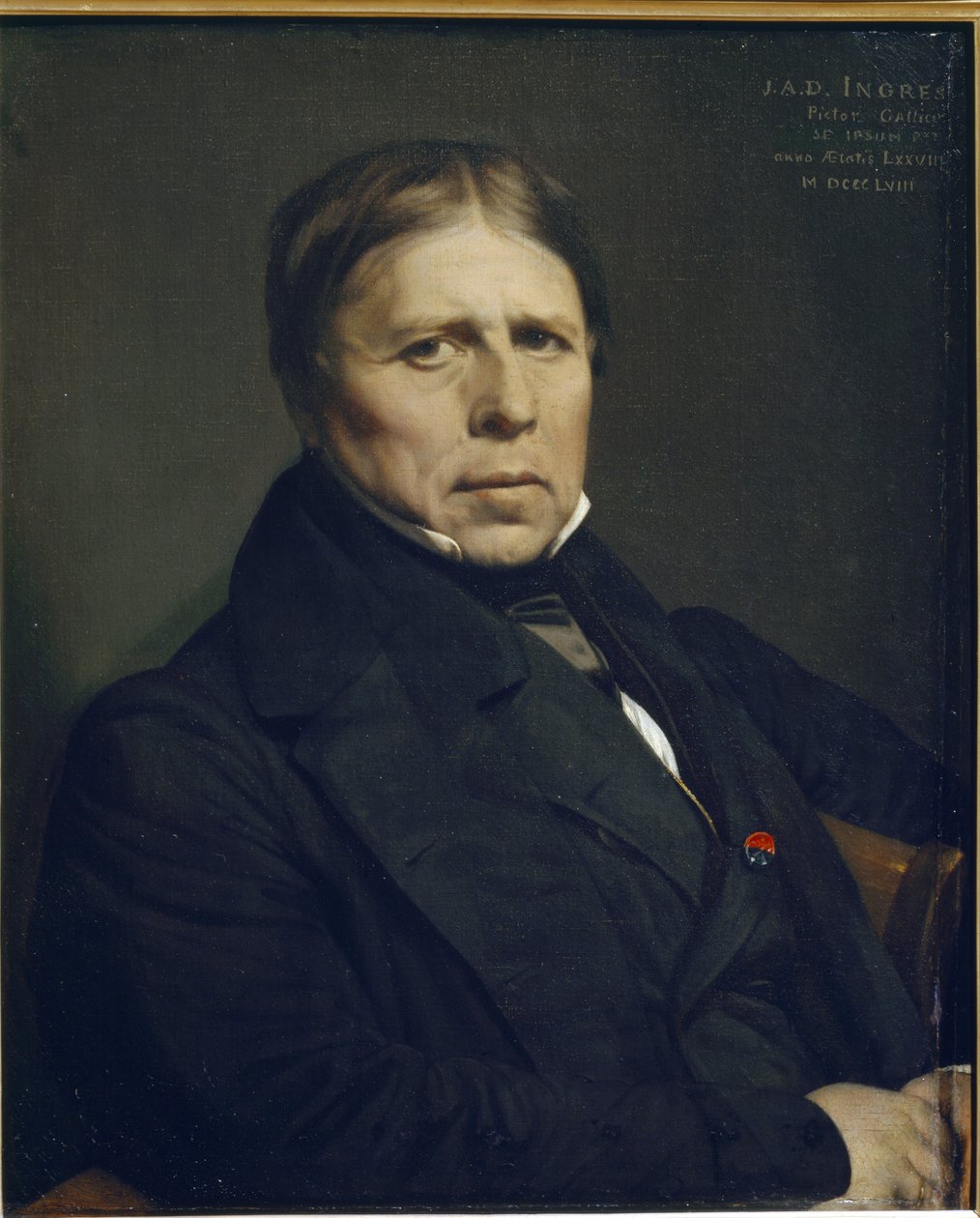 Az önarckép 78 éves - olaj, vászon alkotó: Jean Auguste Dominique Ingres