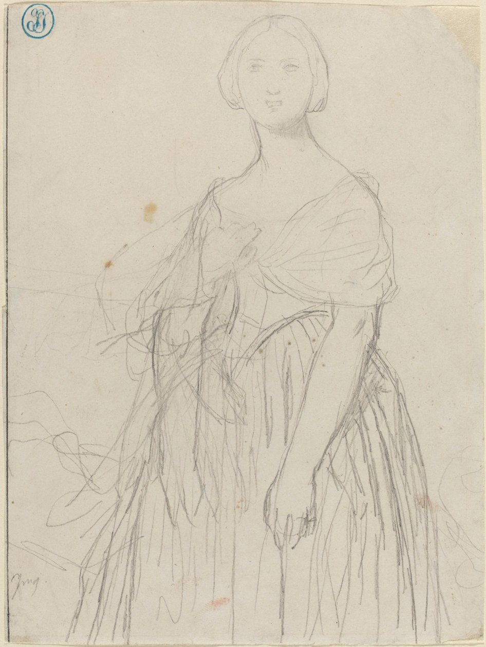 Madame Moitessier vázlata alkotó: Jean Auguste Dominique Ingres