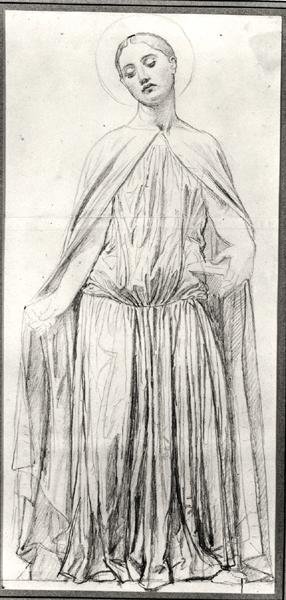 Szent Adelaide, 1842 (grafit) alkotó: Jean Auguste Dominique Ingres