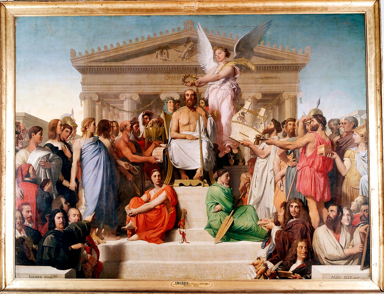 "Homérosz apoteózisa", 1827 alkotó: Jean Auguste Dominique Ingres