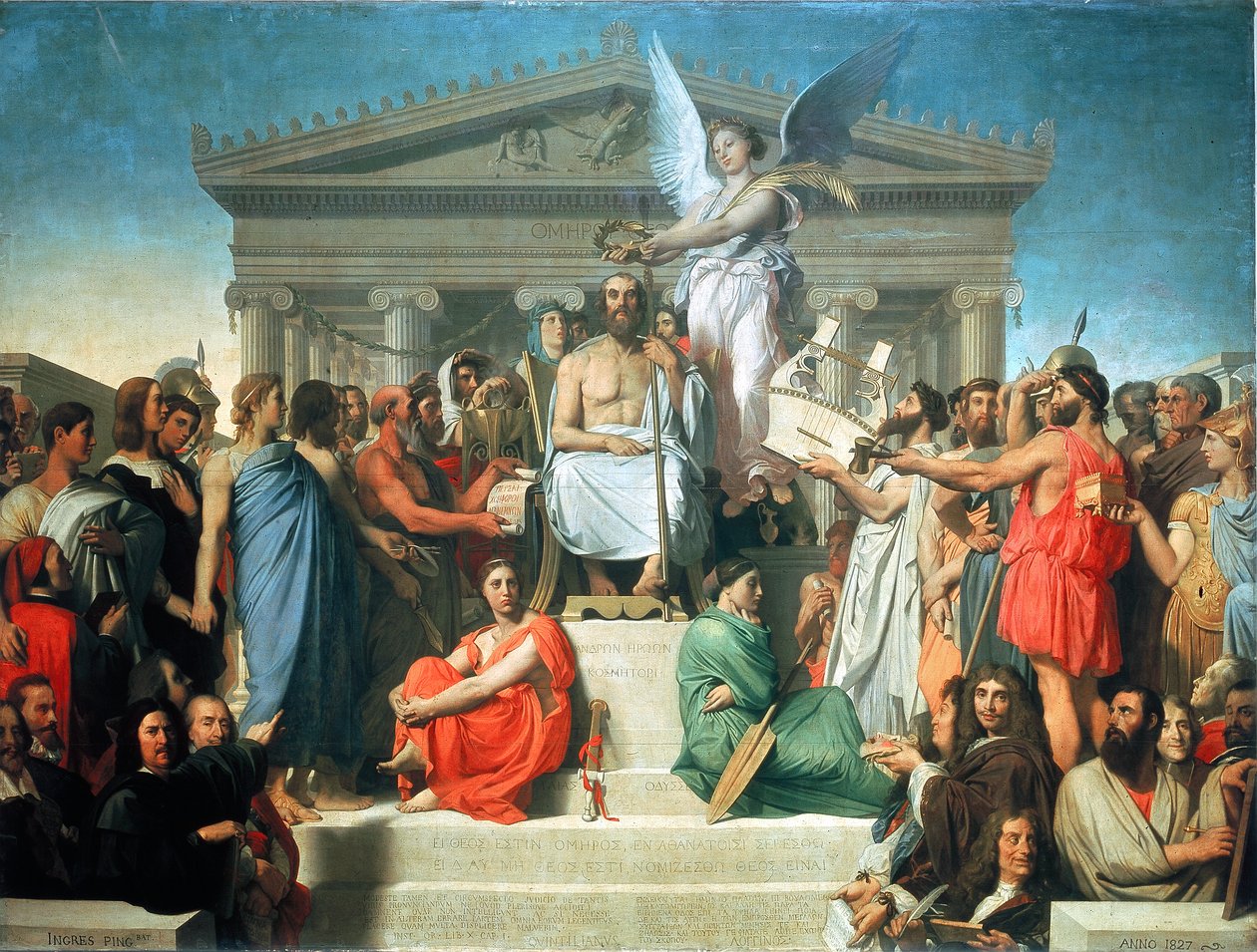 Homérosz apoteózisa, 1827 alkotó: Jean Auguste Dominique Ingres