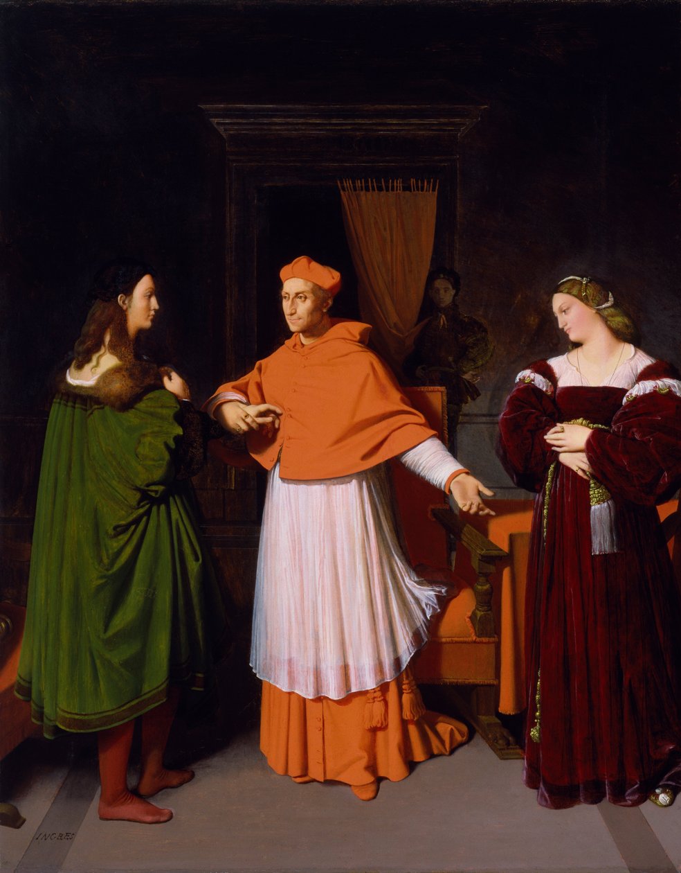 Raffaello és Bibbiena bíboros unokahúga eljegyzése alkotó: Jean Auguste Dominique Ingres
