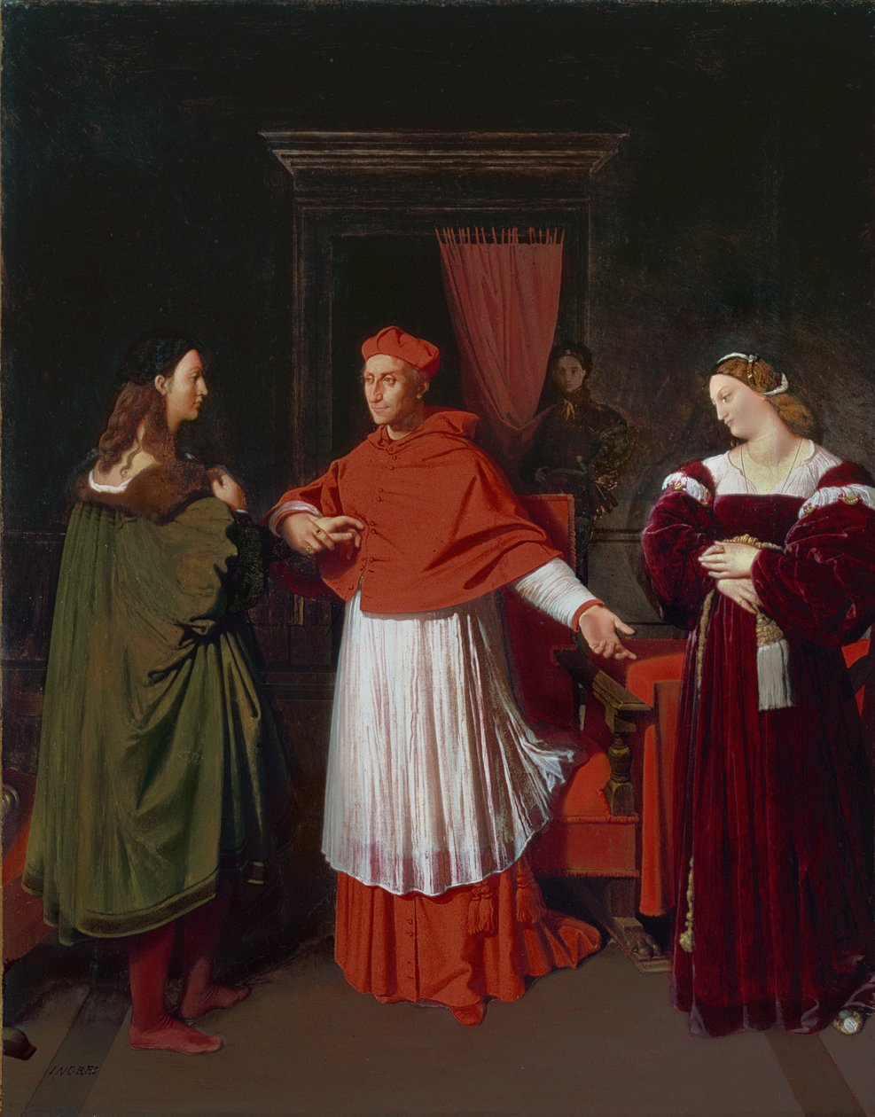 Raphael eljegyzése és Bibbiena bíboros unokahúga alkotó: Jean Auguste Dominique Ingres
