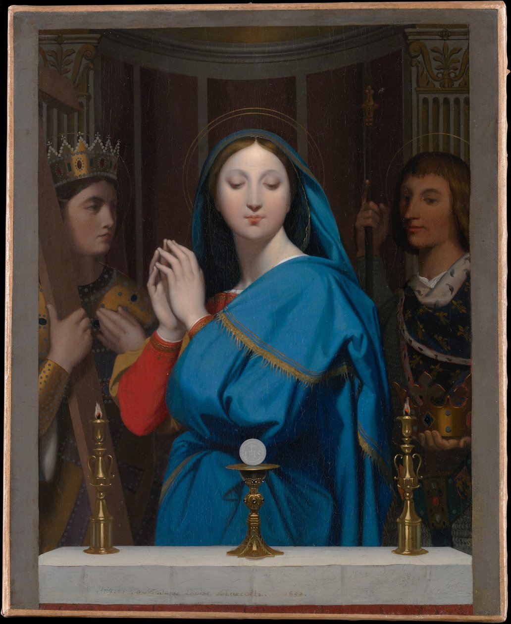 A Szűz imádja a házigazdát alkotó: Jean Auguste Dominique Ingres
