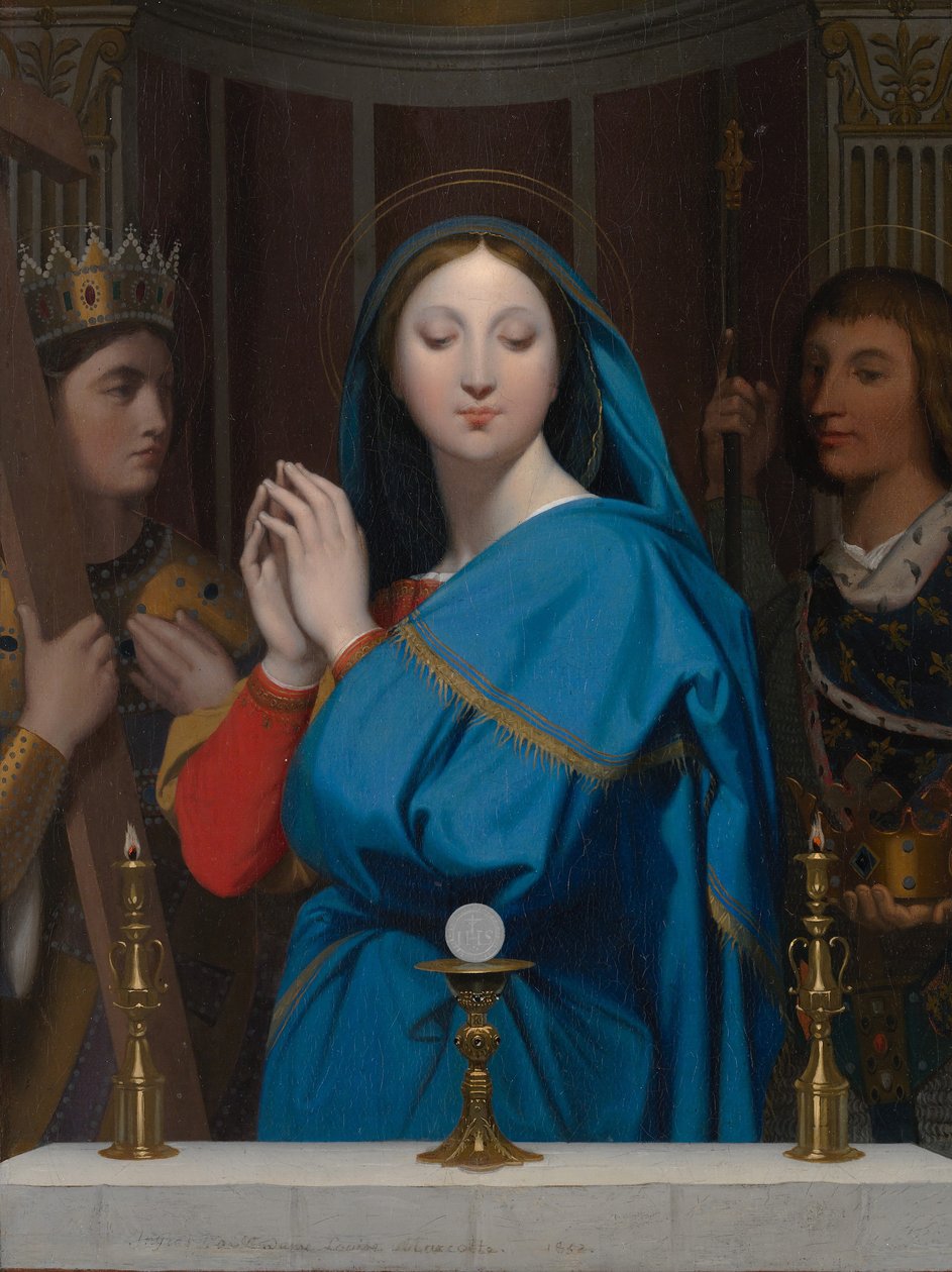 A Szűzanya a házigazdát imádja, 1852. alkotó: Jean Auguste Dominique Ingres