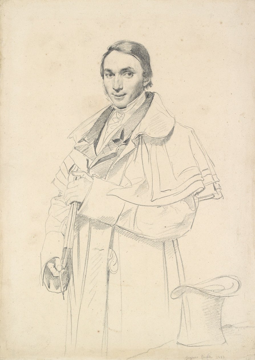 Jean-Francois-Antoine Forest háromnegyed hosszúságú portréja, 1823 alkotó: Jean Auguste Dominique Ingres