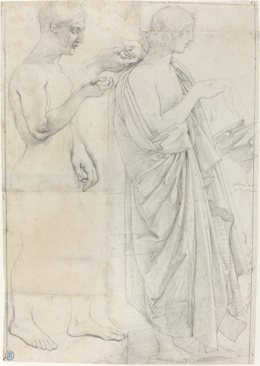 Két tanulmány Vergiliusról alkotó: Jean Auguste Dominique Ingres