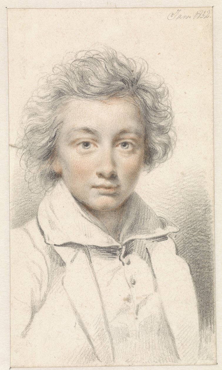 Egy fiatal férfi portréja alkotó: Jean Augustin Daiwaille