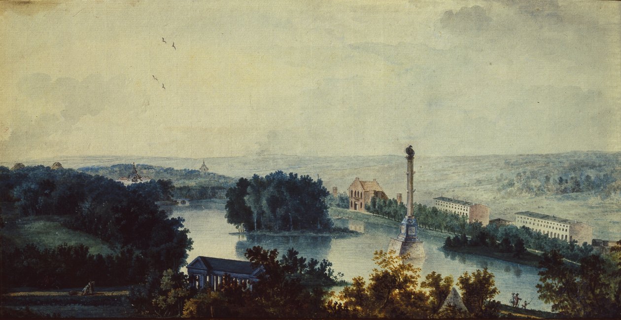 Carszkoje Szelo. A Chesme-oszlop, 1780-as évek alkotó: Jean Balthazard de la Traverse