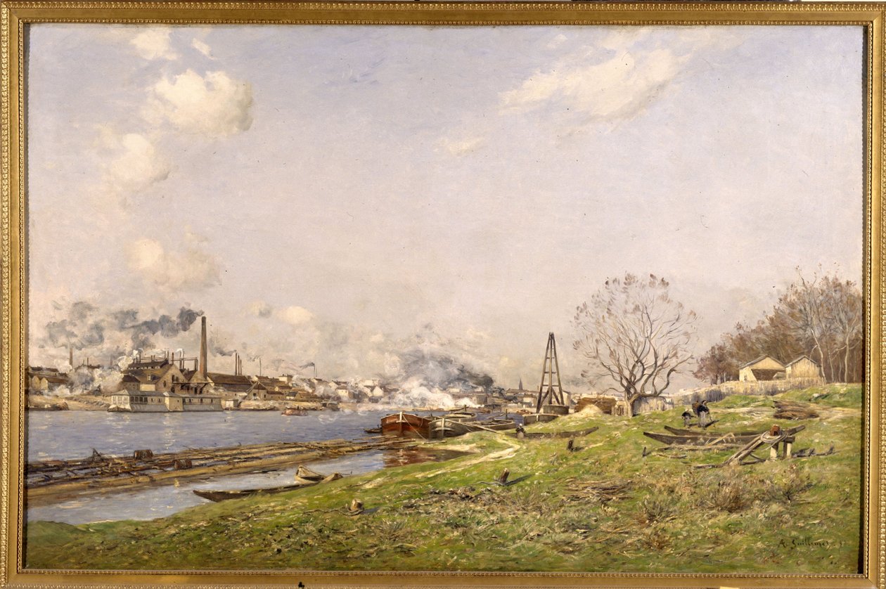 A Szajna Conflans-Charentonnál alkotó: Jean Baptiste Antoine Guillemet