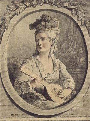 Madame Huet, metszet Gilles Demarteau alkotó: Jean Baptiste (after) Huet