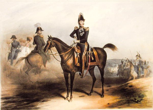 I. Lipót (1790-1865) belga király lovas portréja alkotó: Jean Baptiste (after) Madou
