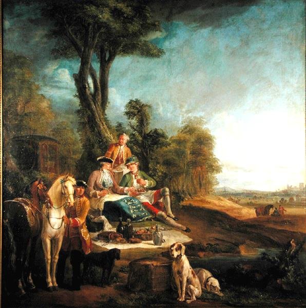 Vadászebéd (olaj, vászon) alkotó: Jean Baptiste (school of) Oudry