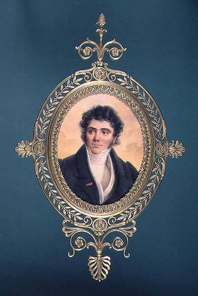 Fekete kabátos úriember portréja, hajtókáján a Becsületrenddel (olaj a kártyán) alkotó: Jean Baptiste (studio of) Isabey