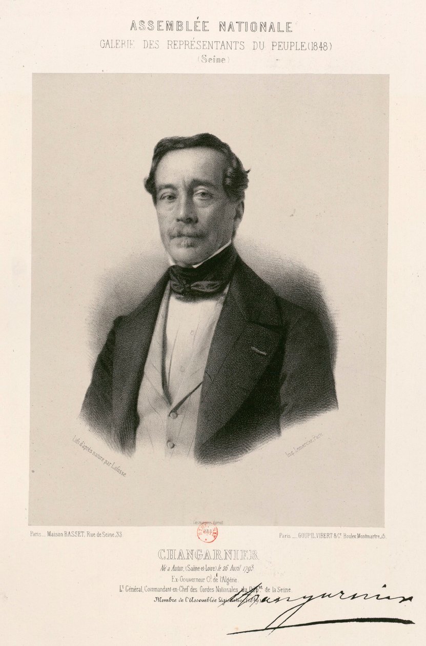 Nemzetgyűlés, a népképviselők galériája - Nicolas Changarnier alkotó: Jean Baptiste Adolphe Lafosse
