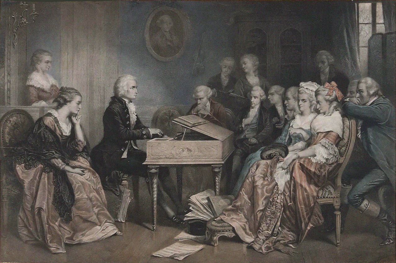 Mozart Bécsben. alkotó: Jean Baptiste Alfred Cornilliet
