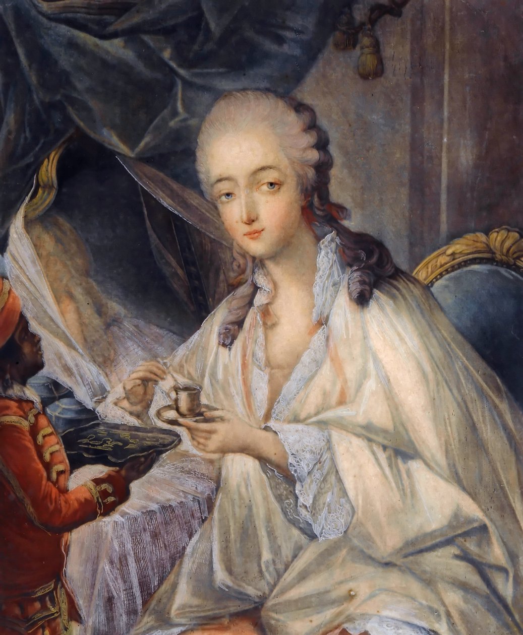 Jeanne Bécu, Du Barry comtesse 1743-1793 egy csésze kávé mellett alkotó: Jean Baptiste André Gautier Dagoty