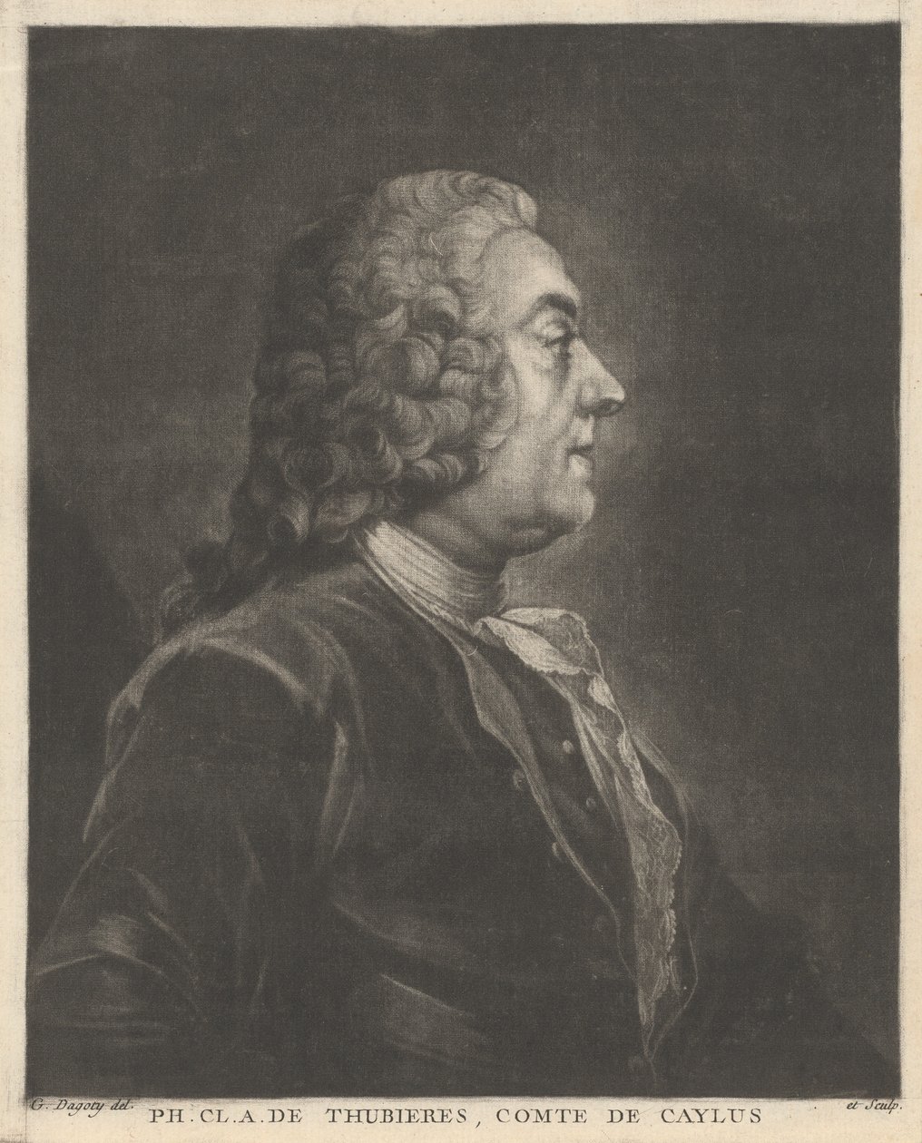 Ph. Cl. A. de Thubières, Caylus grófja alkotó: Jean Baptiste André Gautier Dagoty