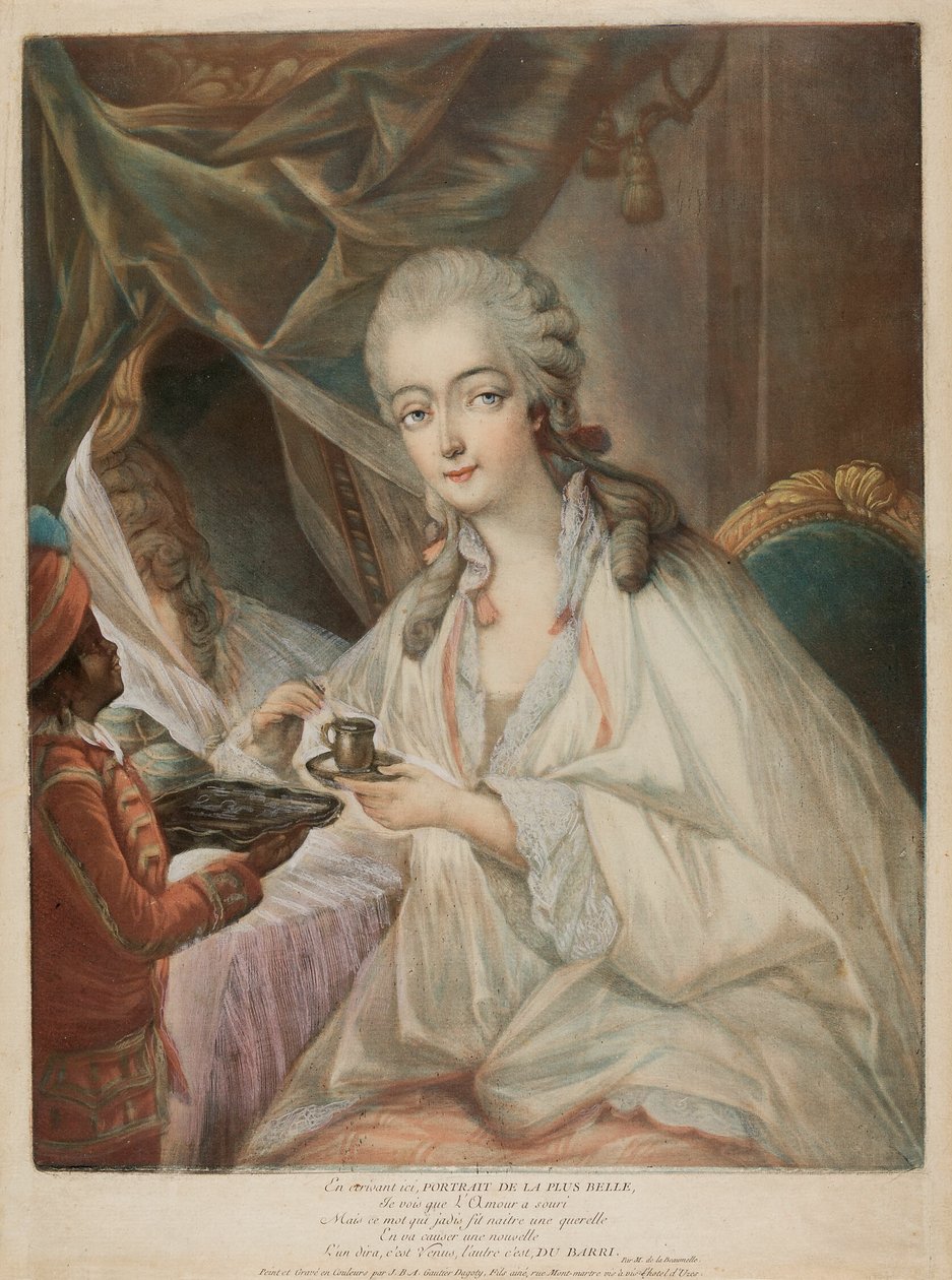 Jeanne Bécu, Du Barry grófnő és szolgája, Zamor alkotó: Jean Baptiste Andre Gautier D
