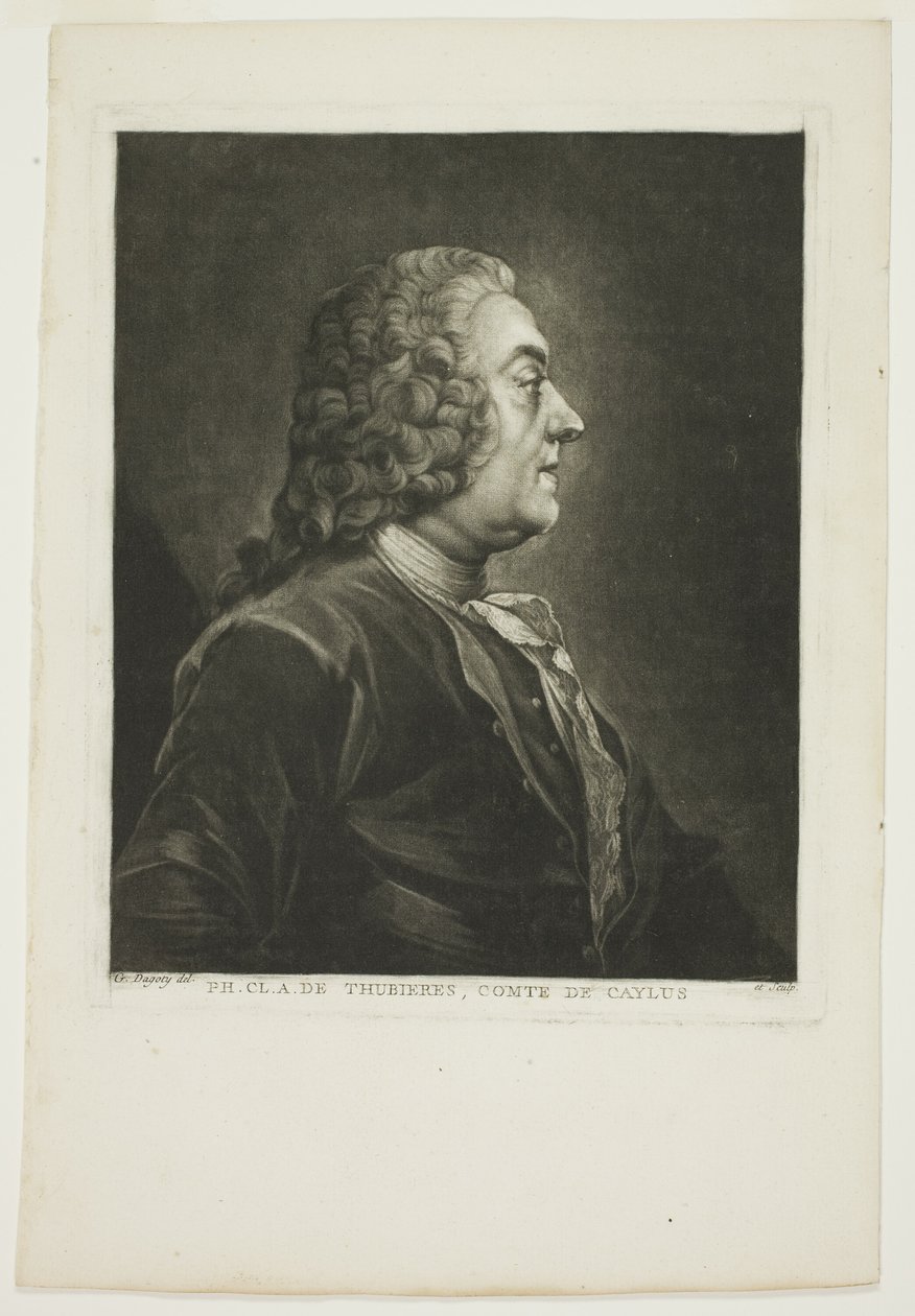 Philippe Claude Tubières, Caylus grófja alkotó: Jean Baptiste Andre Gautier D