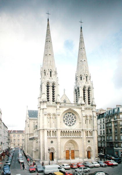 Homlokzati nézet, 1854-59-ben épült alkotó: Jean Baptiste Antoine Lassus