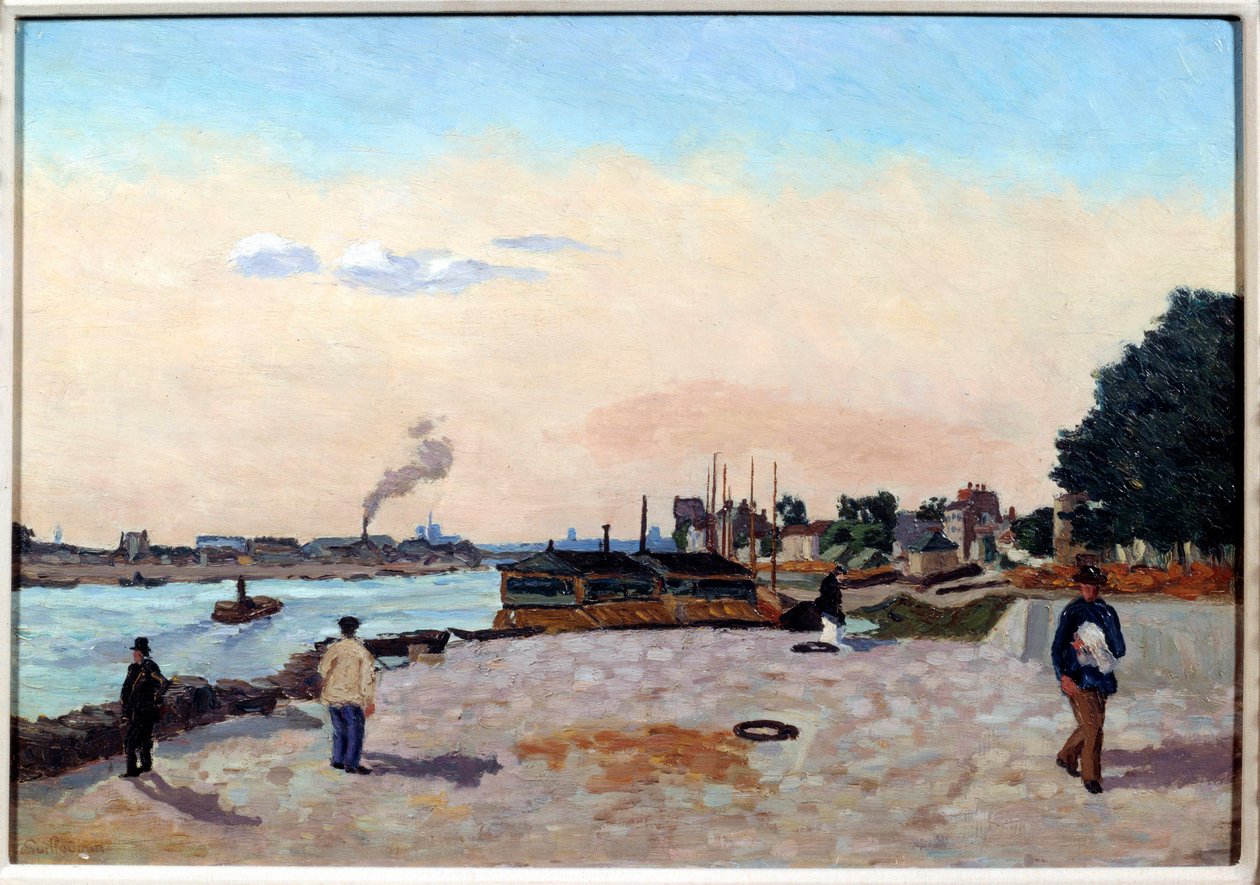 Bercy dokk 1874 körül. Jean Baptiste Armand Guillaumin (1841-1927) festménye alkotó: Jean Baptiste Armand Guillaumin