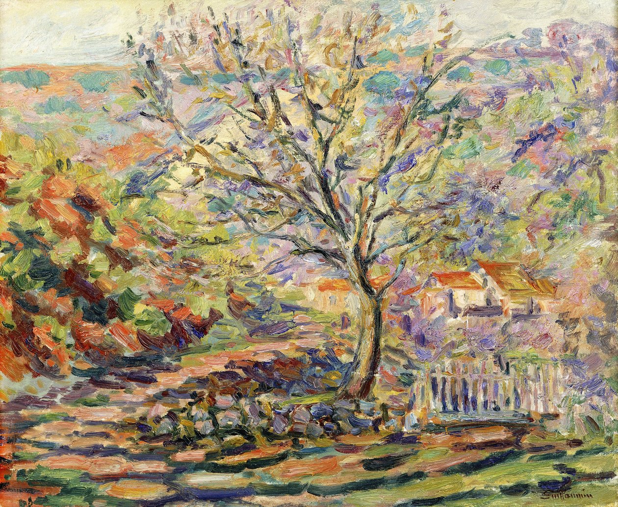 Ház a Vidéken; Ház a tájban, 1910 körül alkotó: Jean Baptiste Armand Guillaumin