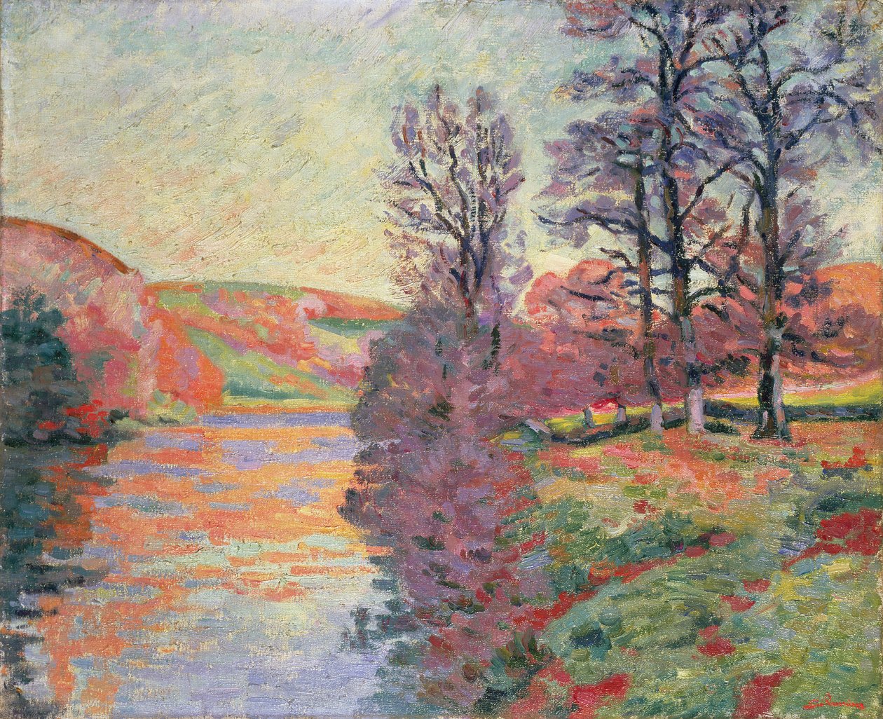 Táj a Creuse folyótól, 1912 körül alkotó: Jean Baptiste Armand Guillaumin