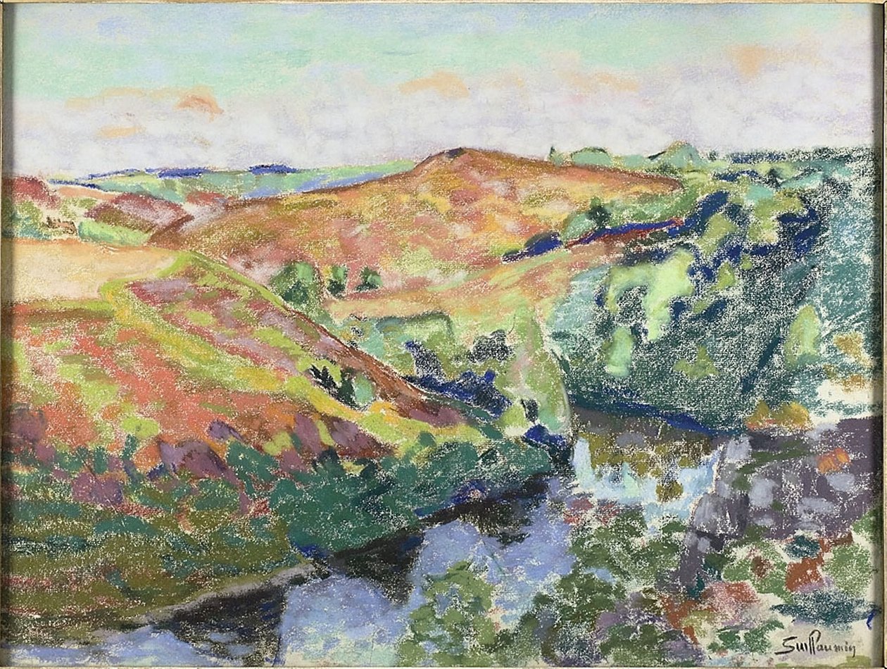 Táj Crozantban, 1898 körül (pasztell, krémszínű papíron) alkotó: Jean Baptiste Armand Guillaumin
