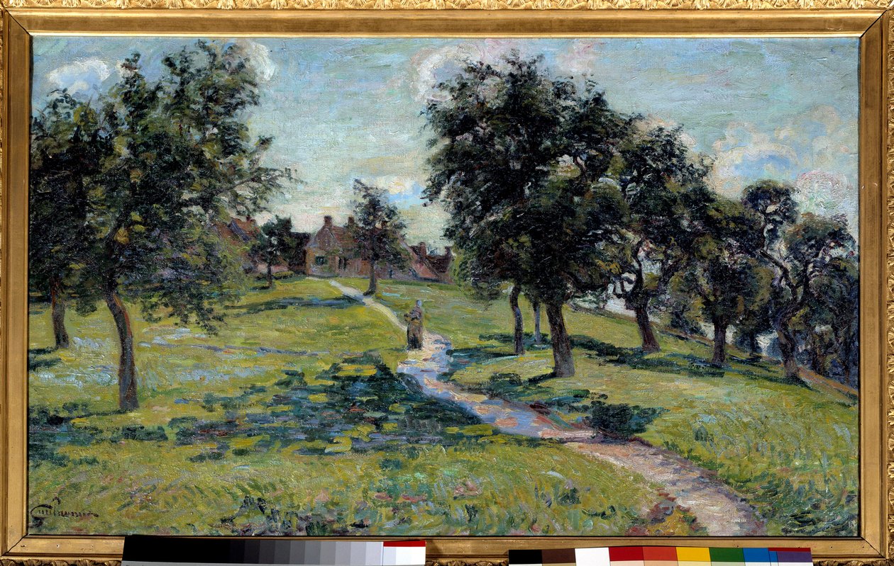 Normandiai táj: almafák. Jean Baptiste Armand Guillaumin (1841-1927) festménye, 1887 körül, olaj, vászon. Mérete 0,60 x 1 m. Párizs, Musee d