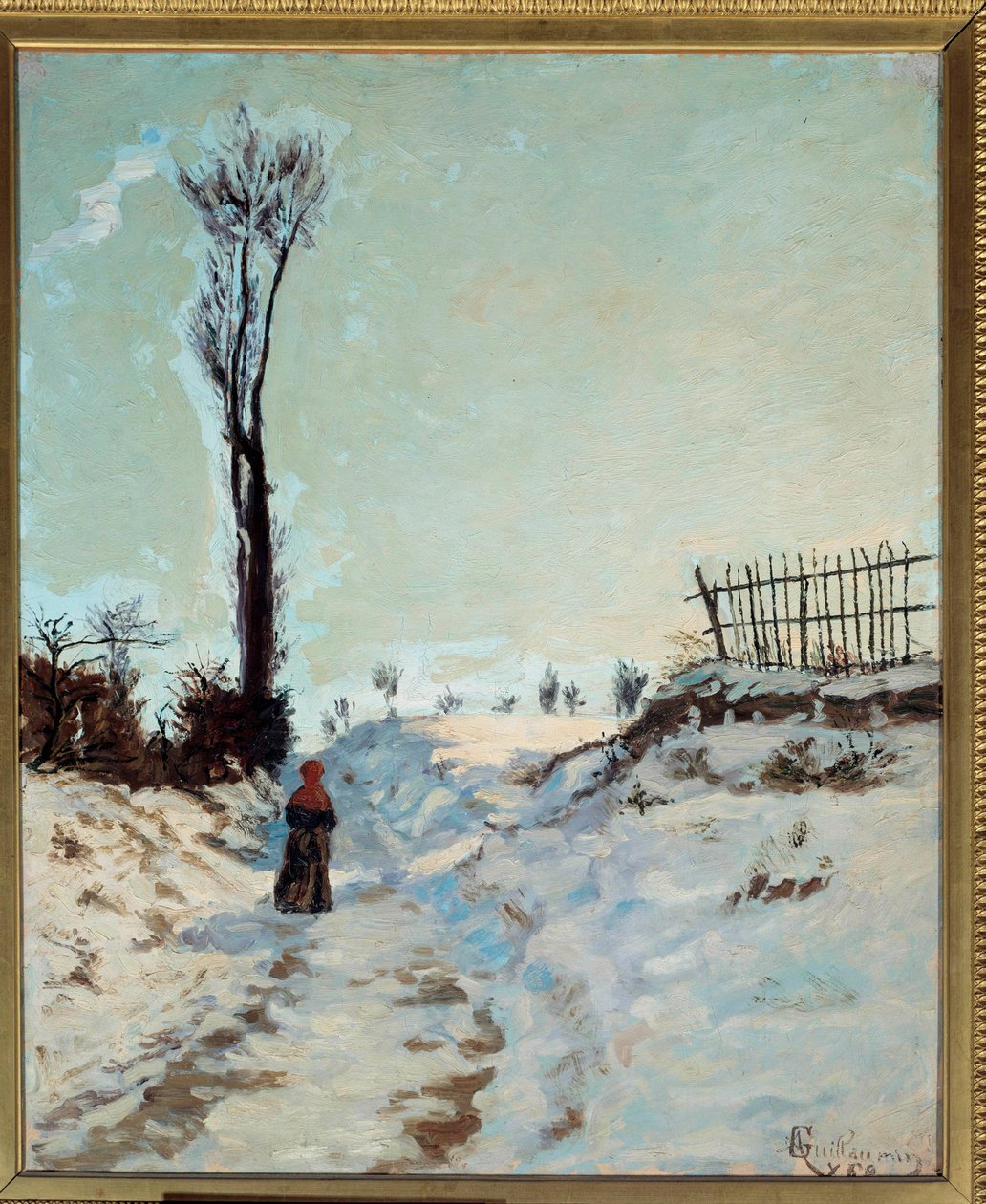 Út üreges, hóhatás Jean Baptiste Armand Guillaumin (1841-1927) festménye 1869 V. 0,66 x 0,55 m Párizs, Muse d
