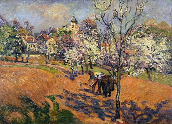 Tavasz pár kapálással és varrással (olaj, vászon) alkotó: Jean Baptiste Armand Guillaumin