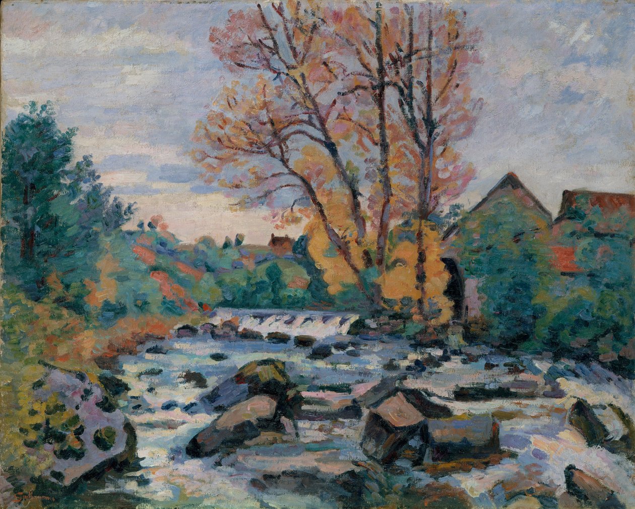 A Bouchardon malom, Crozant, 1898 körül alkotó: Jean Baptiste Armand Guillaumin