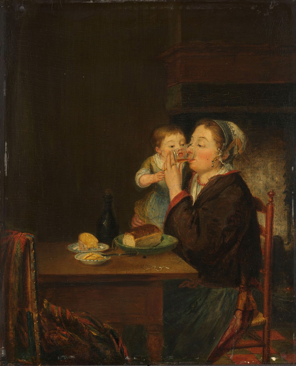 Egy anya és gyermeke, 1794 alkotó: Jean Baptiste Bernard Coclers
