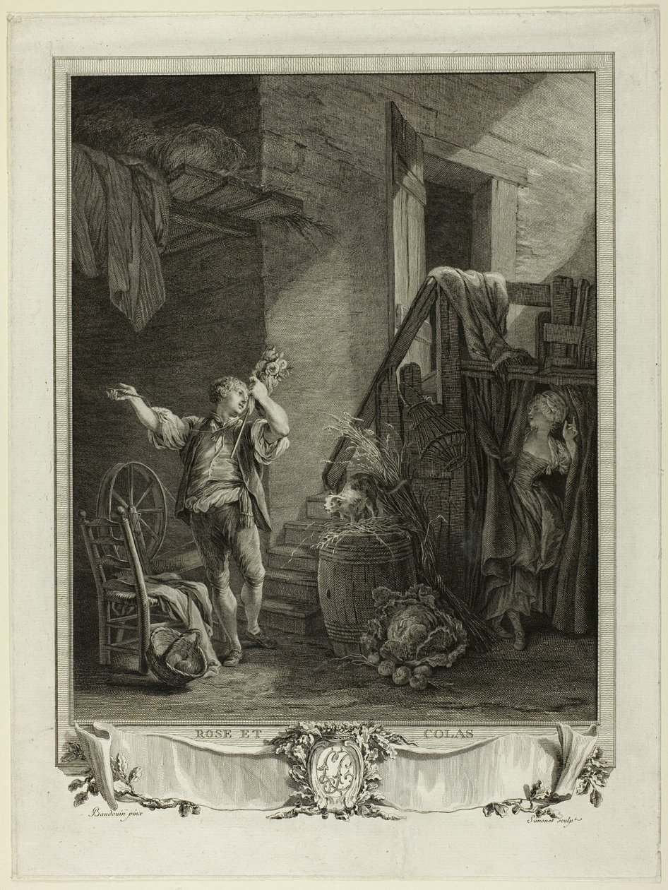 Rose és Colas alkotó: Jean Baptiste Blaise Simonet