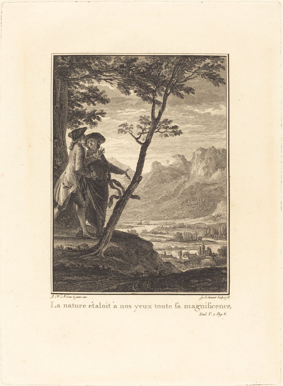 A természet megmutatta szemünknek minden csodálatosságát alkotó: Jean Baptiste Blaise Simonet after Jean Michel Moreau