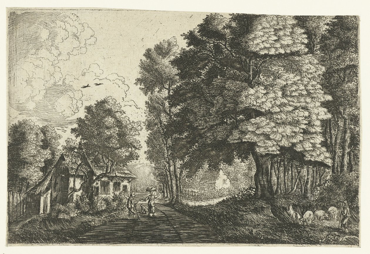 Pásztor az erdő szélén alkotó: Jean Baptiste Bonnecroy